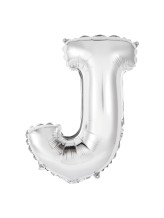 Ballon alu argent lettre J - 86 cm Ballon alu argent lettre J - 86 cm