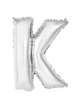 Ballon alu argent lettre K - 86 cm Ballon alu argent lettre K - 86 cm