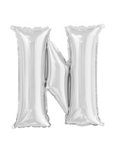 Ballon alu argent lettre N - 86 cm Ballon alu argent lettre N - 86 cm