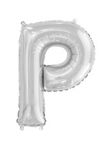 Ballon alu argent lettre P - 86 cm Ballon alu argent lettre P - 86 cm
