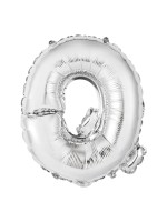 Silver aluminum balloon letter Q - 86 cm
