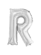Ballon alu argent lettre R - 86 cm Ballon alu argent lettre R - 86 cm