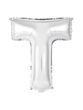 Ballon alu argent lettre T - 86 cm Ballon alu argent lettre T - 86 cm