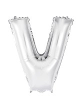 Ballon alu argent lettre V - 86 cm Ballon alu argent lettre V - 86 cm