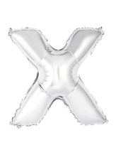 Ballon alu argent lettre X - 86 cm Ballon alu argent lettre X - 86 cm