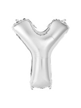 Ballon alu argent lettre Y - 86 cm Ballon alu argent lettre Y - 86 cm