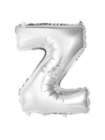 Silberner Aluminium-Ballon Buchstabe Z - 86 cm