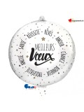 Ballon alu Meilleurs voeux - 48cm