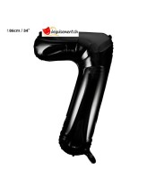 Ballon alu noir chiffre 7 - 86 cm Ballon alu noir chiffre 7 - 86 cm