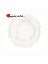 Ballon alu rond blanc - 45.7 cm Ballon alu rond blanc - 45.7 cm