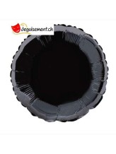 Ballon alu rond noir - 45.7 cm Ballon alu rond noir - 45.7 cm