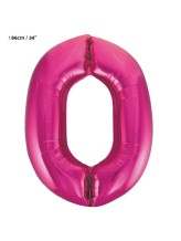 Ballon alu rose chiffre 0 - 86 cm Ballon alu rose chiffre 0 - 86 cm