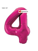 Ballon alu rose chiffre 4 - 86 cm Ballon alu rose chiffre 4 - 86 cm