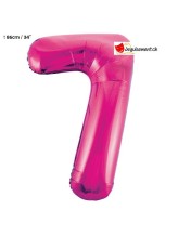 Ballon alu rose chiffre 7 - 86 cm Ballon alu rose chiffre 7 - 86 cm