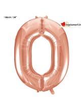 Ballon alu rose gold chiffre 0 - 86 cm Ballon alu rose gold chiffre 0 - 86 cm