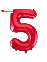Ballon alu rouge chiffre 5 - 86 cm Ballon alu rouge chiffre 5 - 86 cm