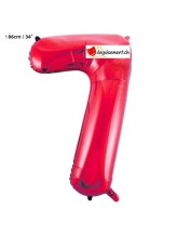 Ballon alu rouge chiffre 7 - 86 cm        Ballon alu rouge chiffre 7 - 86 cm