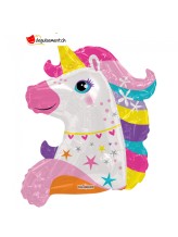 Ballon alu tête de licorne Ballon alu tête de licorne