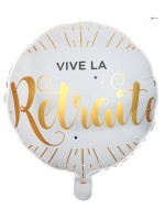 Pallone in alluminio Vive la retraite - 45cm