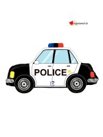 Alu-Ballon Polizeiauto