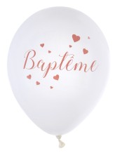 Ballon Baptême corail - 8 pces