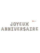 Ballons alu JOYEUX ANNIVERSAIRE - argent Ballons alu JOYEUX ANNIVERSAIRE - argent