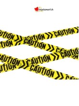 Bande attention - caution jaune et noir - 6 m Bande attention - caution jaune et noir - 6 m
