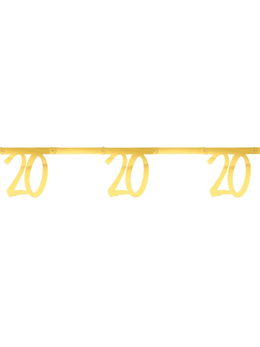 Banderole dorée 20 ans