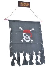 Piratenbanner aus Stoff im Used Look