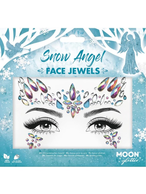 Bijoux adhésifs ange des neiges pour le visage