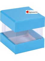 Boîte à dragées cube turquoise