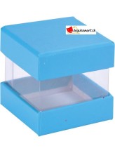 Boîte à dragées cube turquoise Boîte à dragées cube turquoise