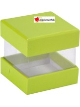Boîte à dragées cube vert Boîte à dragées cube vert