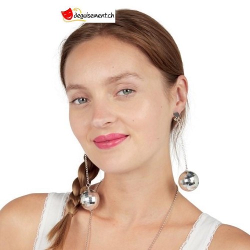 Orecchini A Lobo Shamballa Rossi, Sfere 8 Mm In Argento 925, Stile Discoteca Con Cristalli Swarovski, Idea Regalo - 3