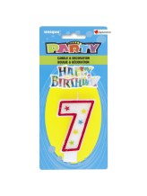 Bougie et Happy Birthday chiffre 7 Bougie et Happy Birthday chiffre 7