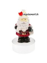Bougie Père Noel Rouge 2pcs