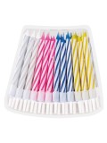 Bougies multicolores - 24 pièces