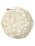 Boules rotin blanc