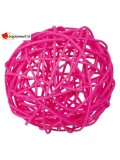 Boules rotin fuchsia