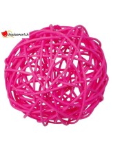Boules rotin fuchsia