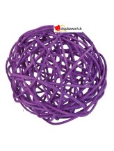 Boules rotin prune Boules rotin prune