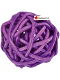 Boules rotin prune 3cm