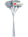 Bouquet coeurs pailletés argent