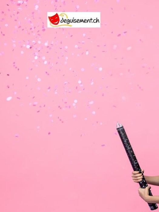 Canon à confettis - rose - 60cm