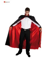 Cape dracula satin rouge et noir 152cm Cape dracula satin rouge et noir 152cm