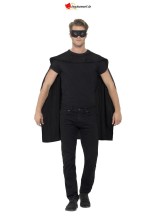 Cape et masque noir- Taille unique