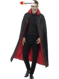 Cape reversible rouge et noir - 127cm