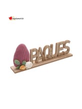 Centre de table PAQUES avec oeuf rose Centre de table PAQUES avec oeuf rose