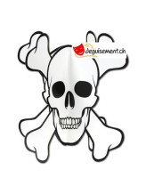 Centre de table tête de mort - os