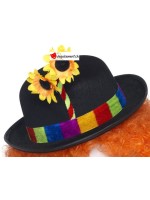 Cappello da clown con fascia e fiori
